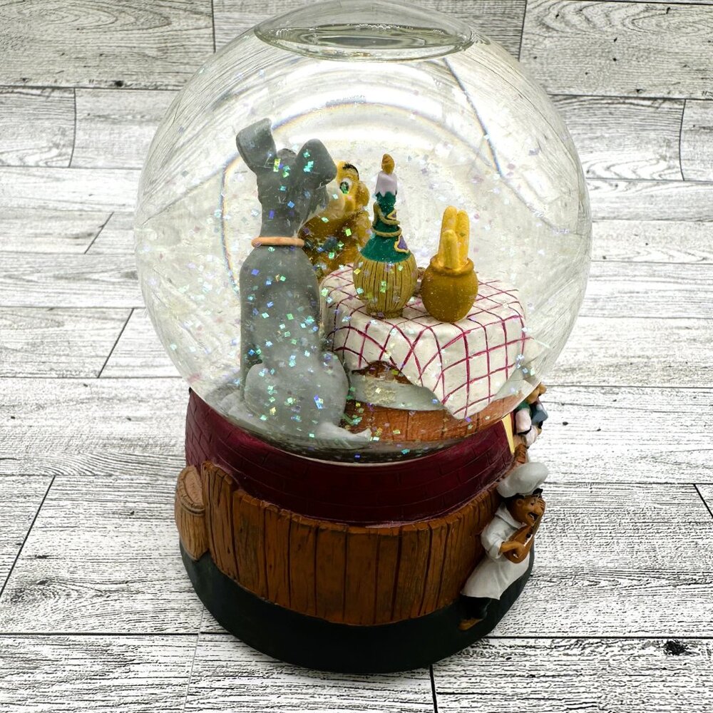 Disney Lady and the Tramp Snow Globe, plays "Bella Notte (This is the Night)" - Picture 3 of 8